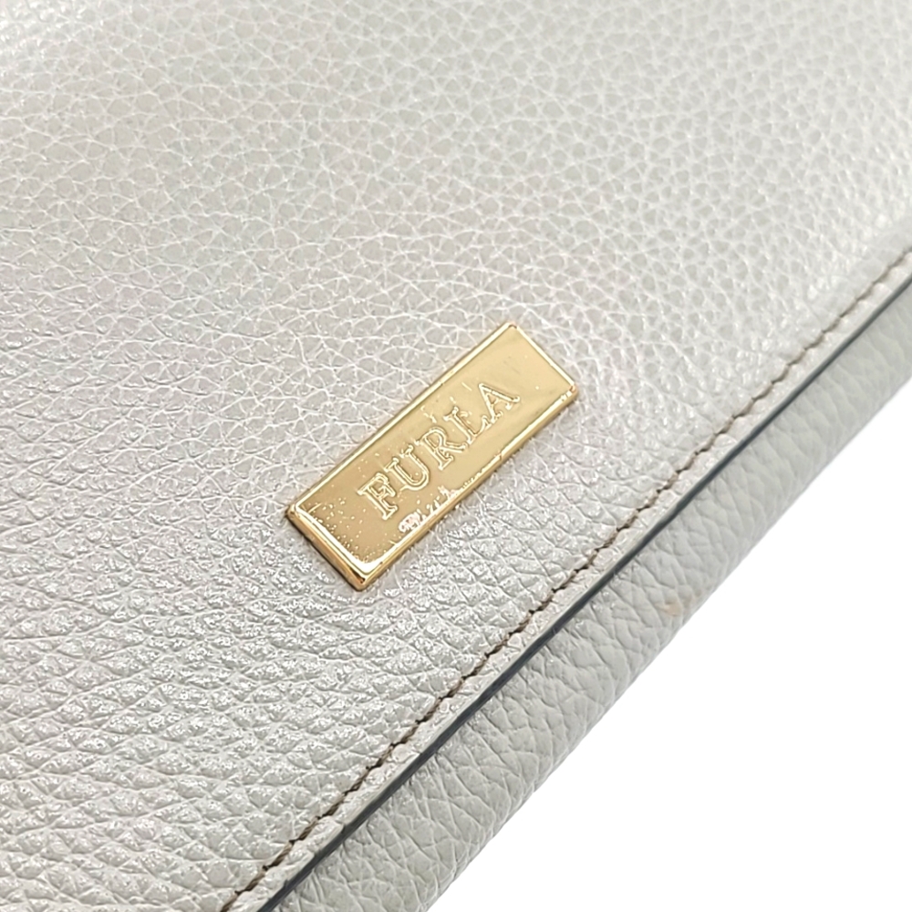 FURLA Gray Leather Long Wallet - Picture 5 of 15